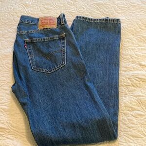 LEVI’S Men’s 505 Relaxed Fit Jeans Waist 33  Length 34 Blue Denim